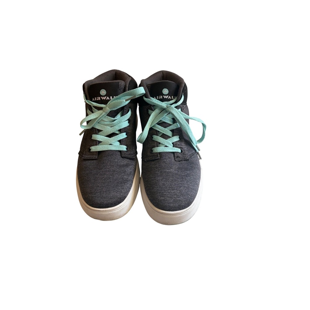 Airwalk Mens Mid Top Skate Shoes Gray Mint Green 164265 9.5